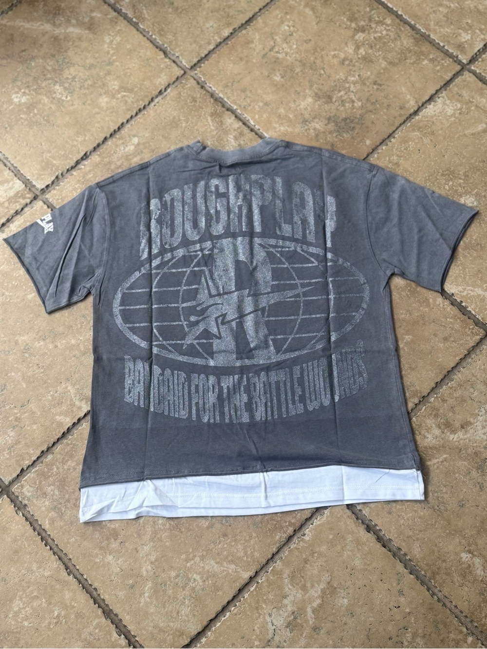 Grey Rough Play T-Shirt - Picture 3 of 5